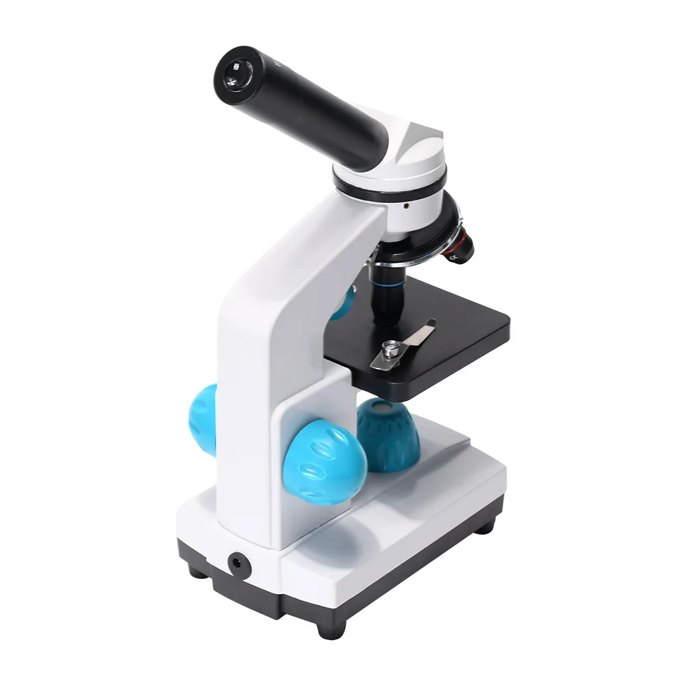 40X-1200X Monocular Biological Microscope Student Education Experimental Microscope Mechanical Stage