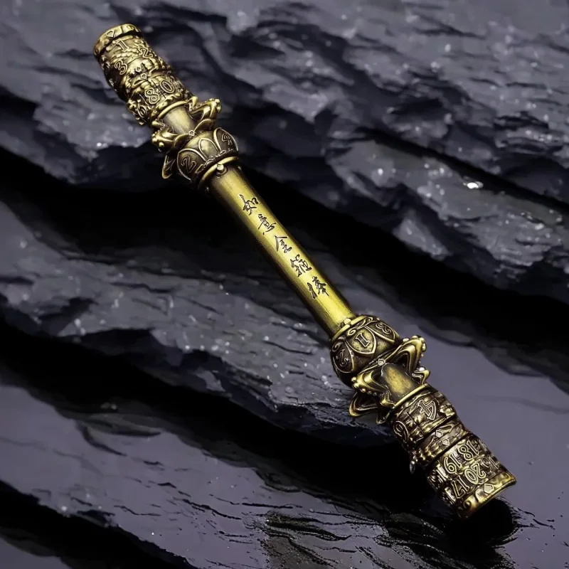 Metal Fidget Roller Spinner Golden Cudgel Fingertip Spinning Top Tip Gyro Flywheel EDC Stress Reducing Office Desk Men's Toys