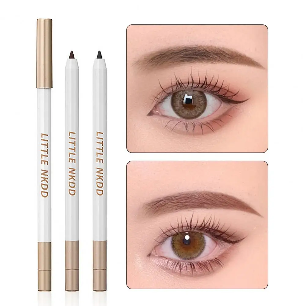 

Eyeliner Pencil Waterproof Sweat-proof Ultra Fine Tip Built-in Sharpener Makeup Quick Drying Black Brown Women Gel Eyeliner Pen