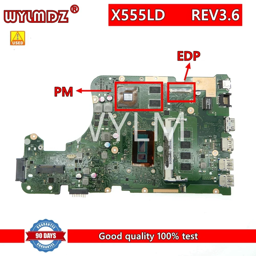 X555LD EDP 4GB RAM REV3.6 Motherboard For Asus X555LN NB X555LP LB LJ LF LA X555L A555L K555L F555L W519L Laptop Mainboard