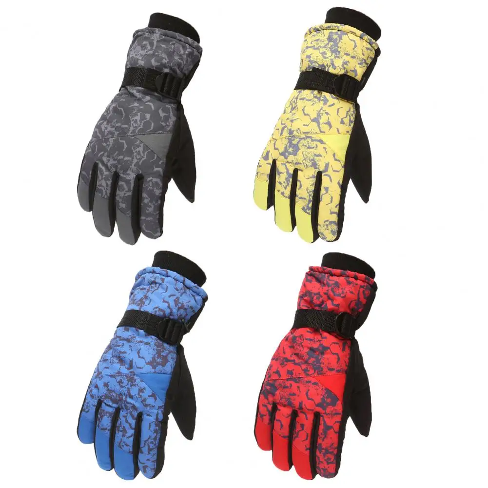 Guantes de invierno para Snowboard al aire libre, accesorio útil a prueba de agua, apertura de muñeca extendida, dedo completo, 1 par