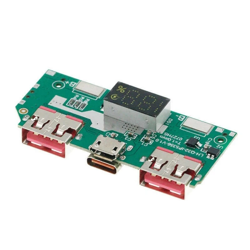 DIY Mobile Power Bank Accessories IP5356 Chip Boost Module 3.7V to 5V 3A Digital Display Fast Charging Motherboard Protection Ci