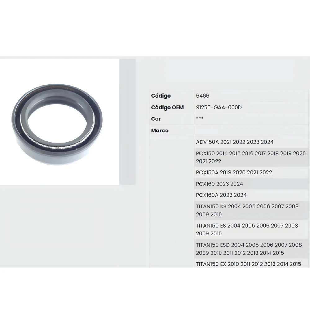 

Oil Seal For Honda 91255-GAA-000D 31X43X10.3