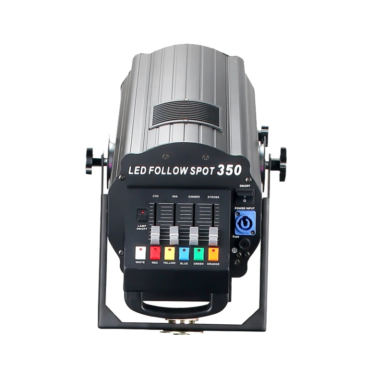 5 Colors White RGBWYO DMX Followspot 350W LED Follow Spot Lights for Wedding Stage Event