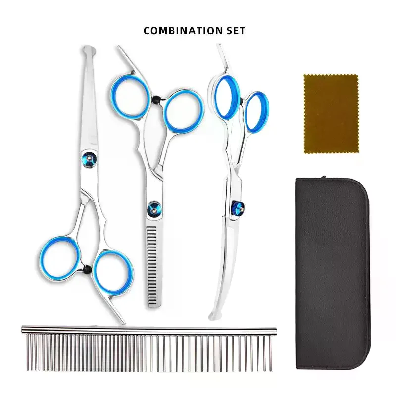 /Kuz/Professional Hairdressing Scissors Stainless Steel Cutting Thinning Barber Shear For Home Salon Use Pet Grooming Trimming