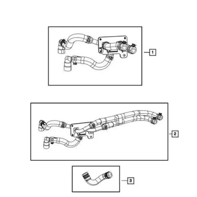 

Car Heater Supply And Return Hose Radiator Cooling Hose For Jeep Grand Cherokee 3.0 2014-2019 55038033AG 55038033AA
