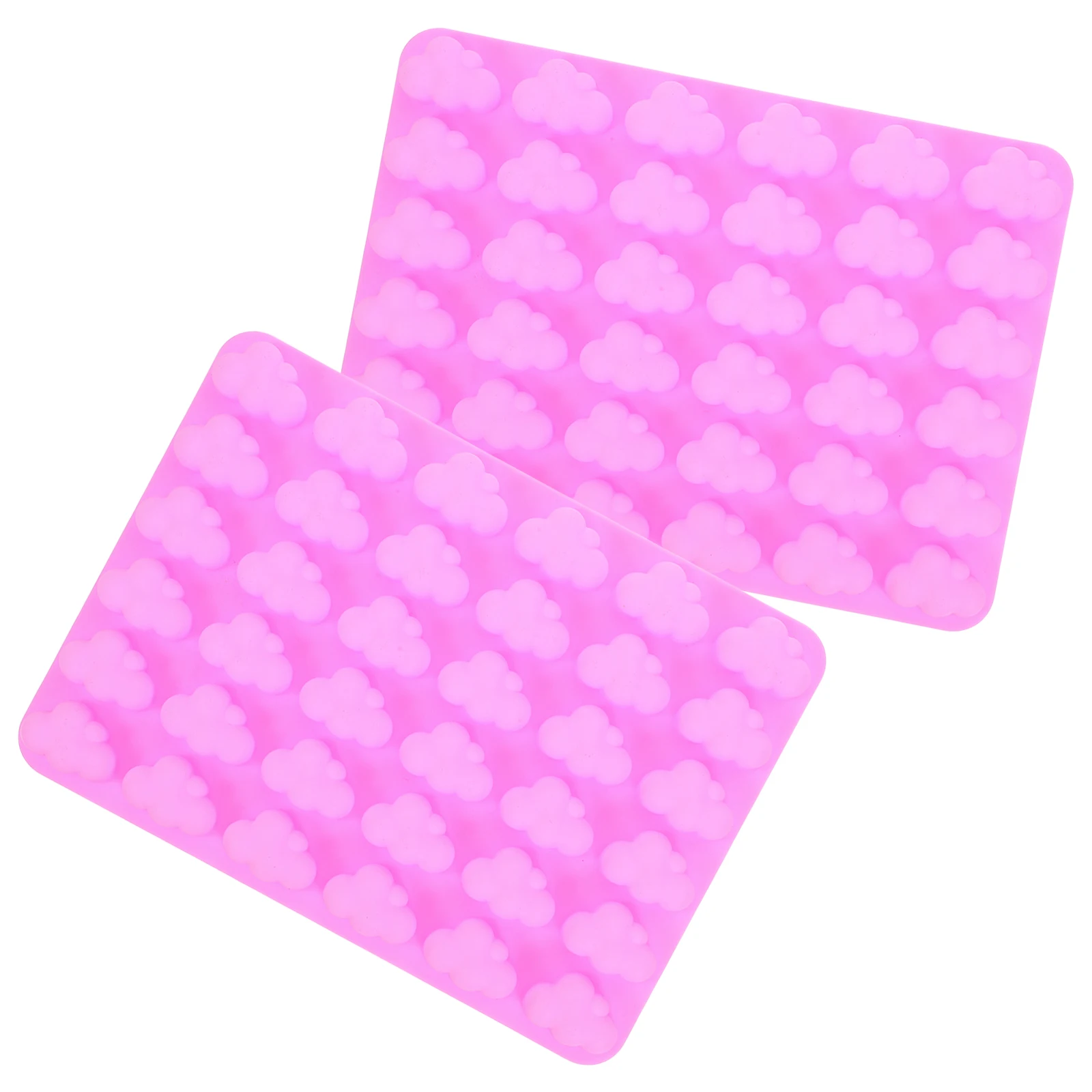 

2Pcs Cloud Shaped Silicone Chocolate Molds Cute 3D Candy Cookie Baking Supplies Non Stick Easy Demould Pink Color