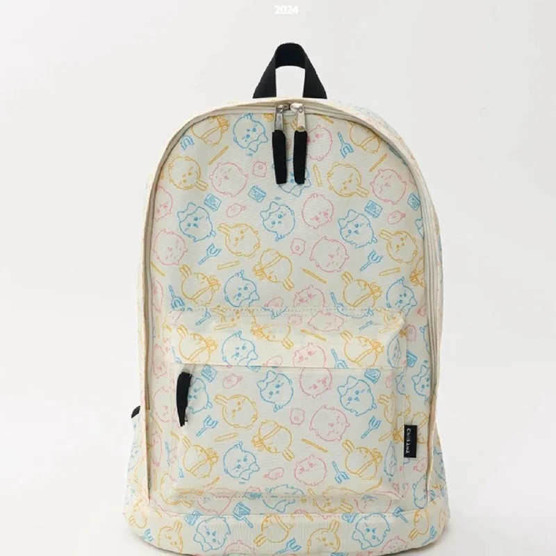 Cartoon Kawaii Trend Print New Schoolbag Lightweight Large Capacity Backpack Wear-resistant Waterproof Clear Pattern Chiikawa