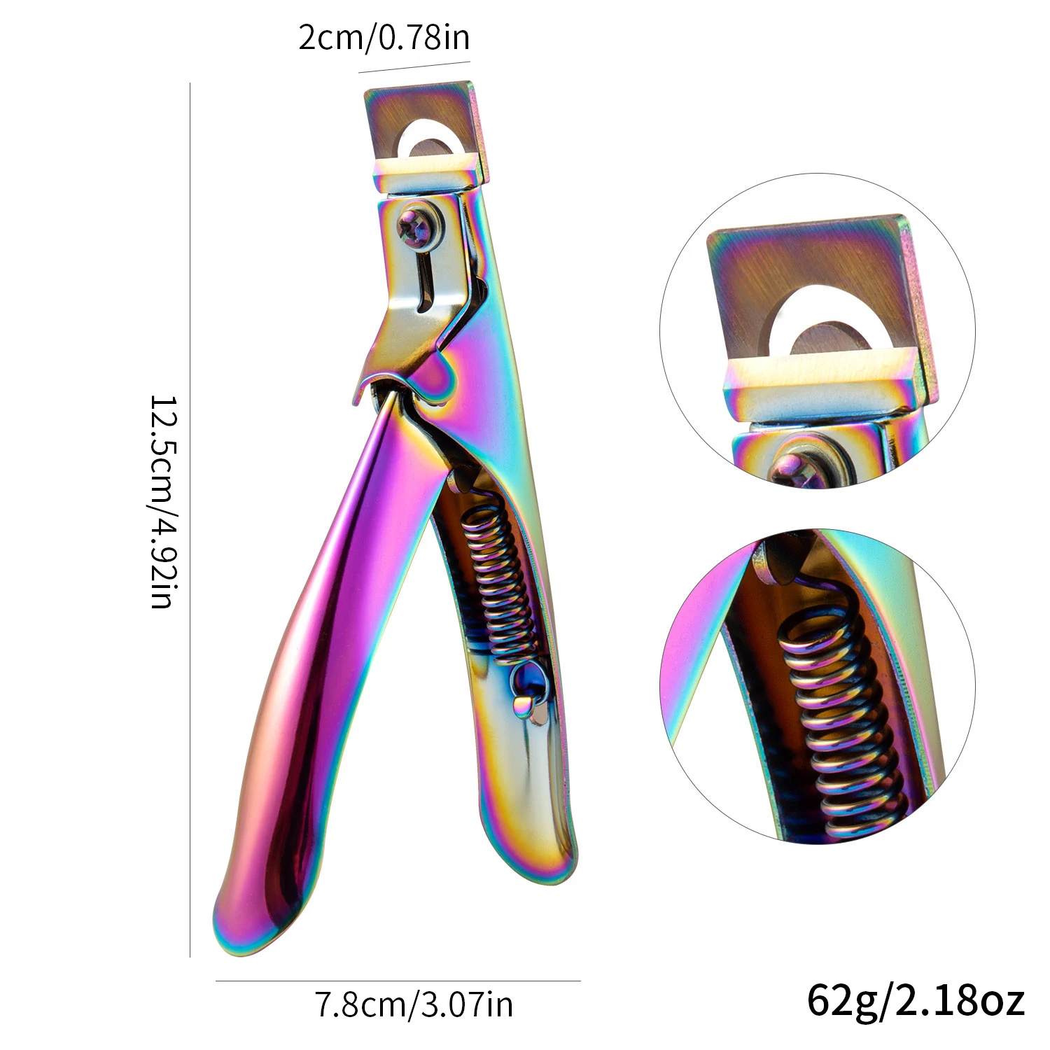 Stainless Steel Nail Trimmer for Acrylic and Gel Nails