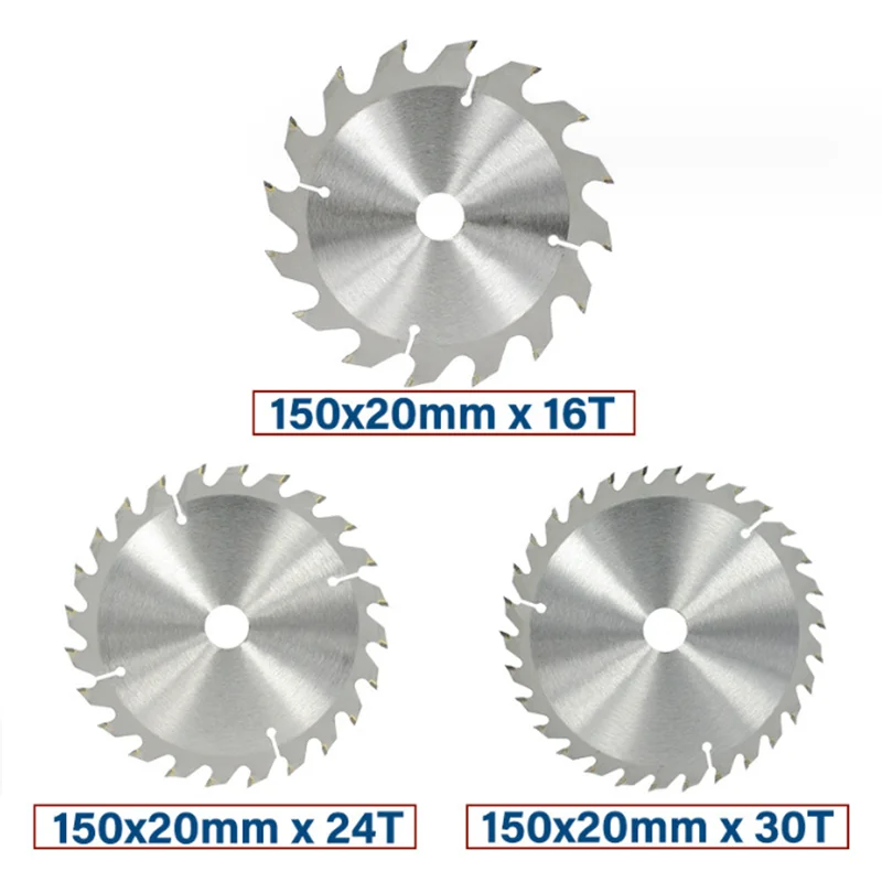 1pcs TCT 목재 톱 블레이드 150mm 범용 하드 및 소프트 다기능 원형 톱 블레이드 16T/24T/30T 목공 톱 블레이드