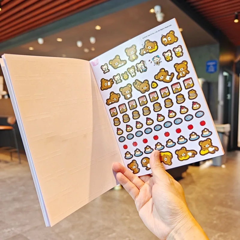 Kawaii Rilakkuma Sticker Book Stickers Cartoon Cute Diy Handmade Scene Combination For Scrapbooking Journal Diary Decoration view 4