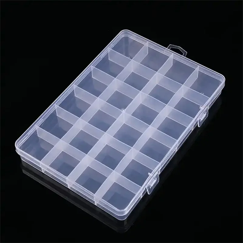 Tool Storage boxes Transparent Plastic box Screw Compartment Box Jewelry Earring Display Case Container Clear Terminal Organizer