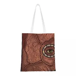 Custom Hocus The Spell Book Canvas Shopping Bags Women Reusable Groceries Pocus Horror Tv Movie Shopper Tote Bags