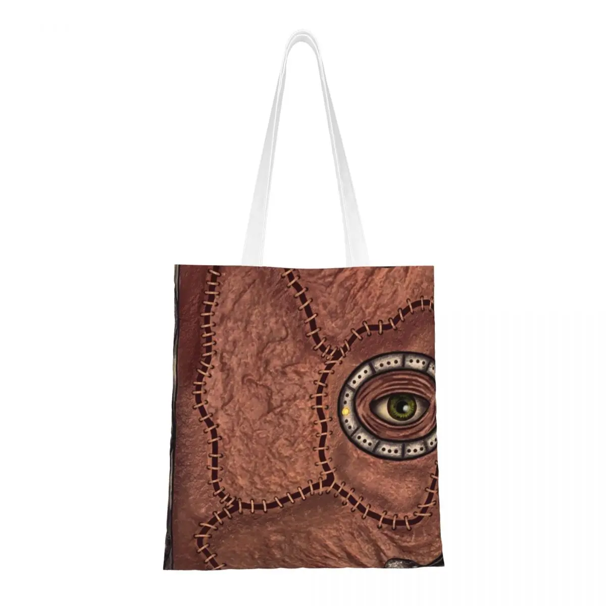 Custom Hocus The Spell Book Canvas Shopping Bags Women Reusable Groceries Pocus Horror Tv Movie Shopper Tote Bags