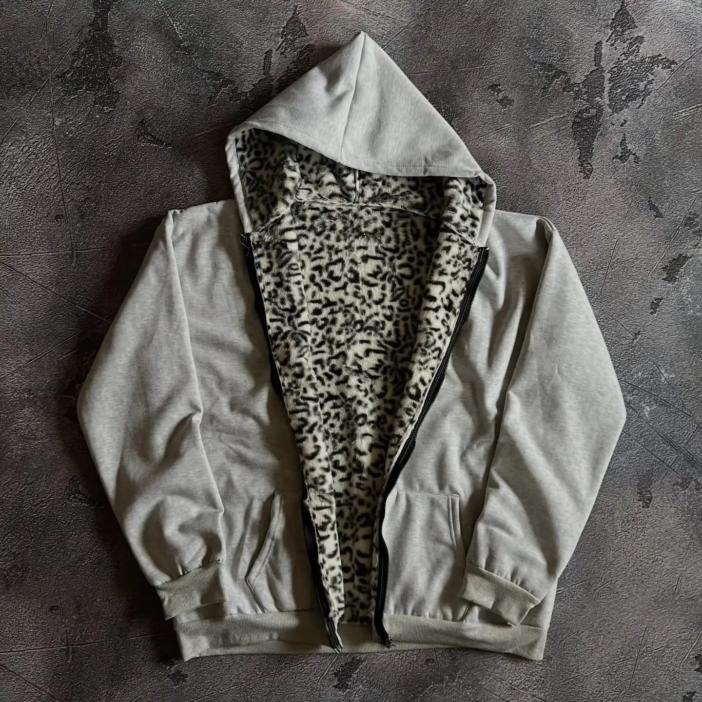 

Зимняя толстовка-куртка 2025 в стиле Харадзюку для женщин и мужчин, повседневная, в стиле ретро, с леопардовым принтом, на молнии, свободная, с индивидуальным дизайном, повседневная куртка