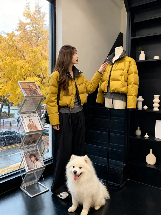 

Зимняя утепленная хлопковая куртка 2025 года: уникальный объемный крой, теплая, на молнии, в корейском стиле, женская