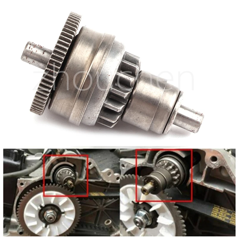 Starter Motor Clutch Bendix for Chinese GY6 49cc 50cc 139QMB 139QMA Scooter Moped ATV Go-Kart Engine