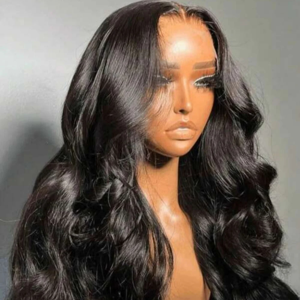 250% Densità 42 Pollici 13x4 Parrucche Anteriori Del Merletto Dei Capelli Umani Dei Capelli Umani Pre Pizzicati Parrucca di Colore Naturale 100% Capelli Umani Vergini Anteriore Del Merletto W