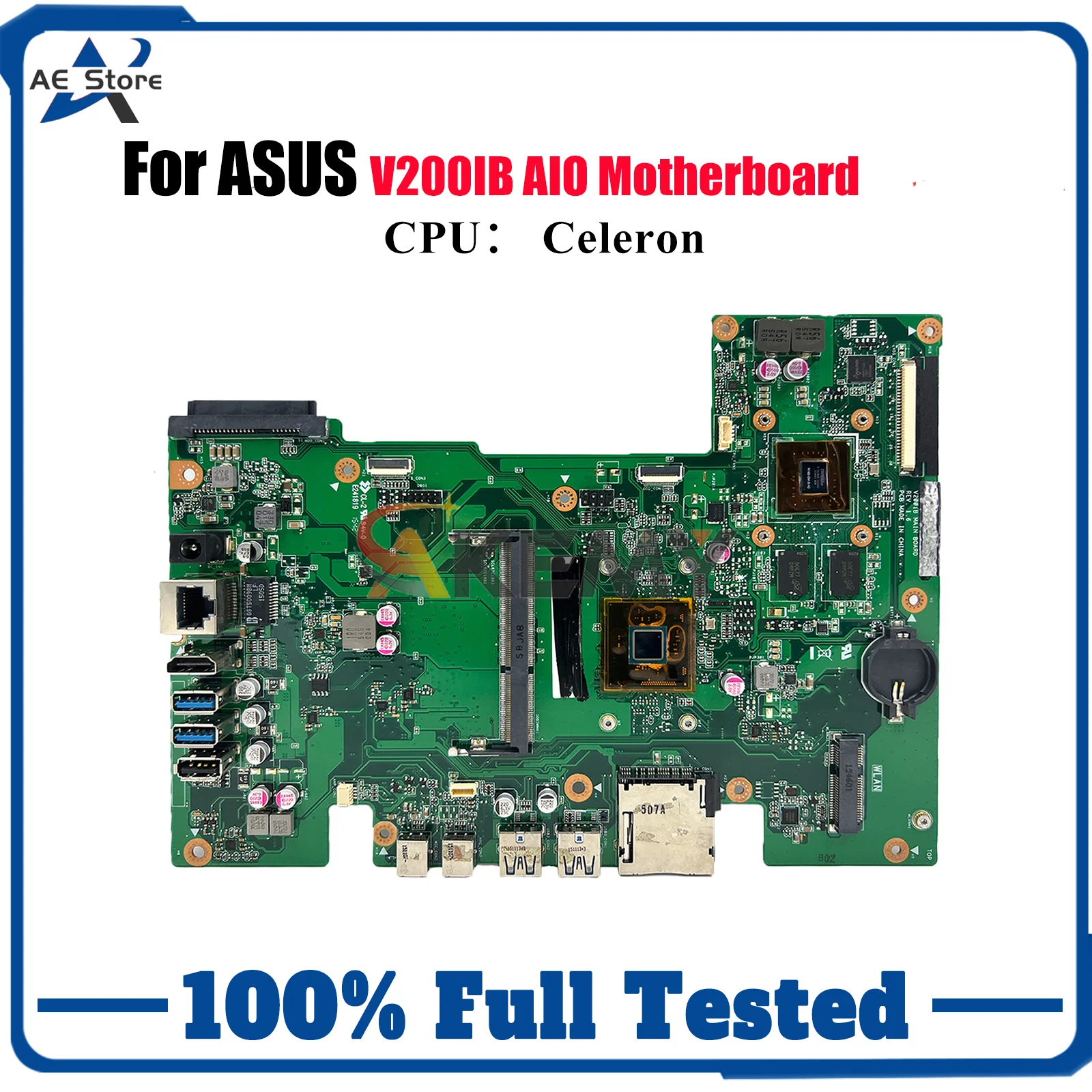 

Материнская плата V200IB для ASUS Vivo AiO V200IB V200I, материнская плата с процессором Celeron, 100% тестирование, ОК, быстрая доставка, высокое качество