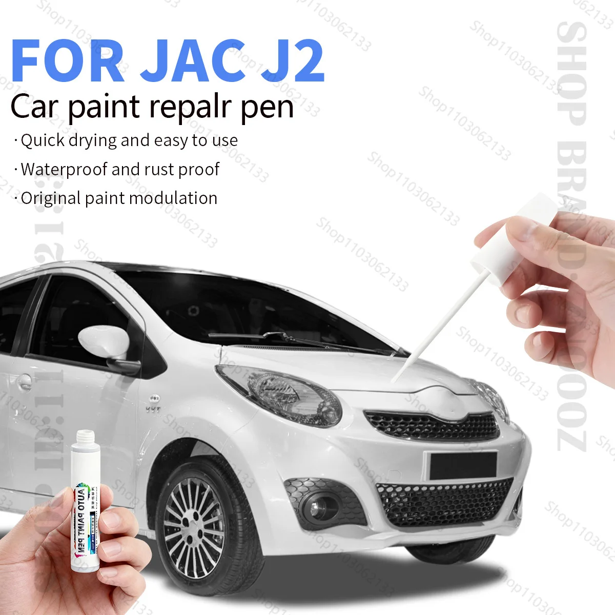 

Для JAC J2 2010-2025 S11 Ручка для ремонта краски Touch Up Засіб для удаления царапин Автоаксессуары «сделай сам» Черный Белый Серебристый Оранжевый Желтый Красный