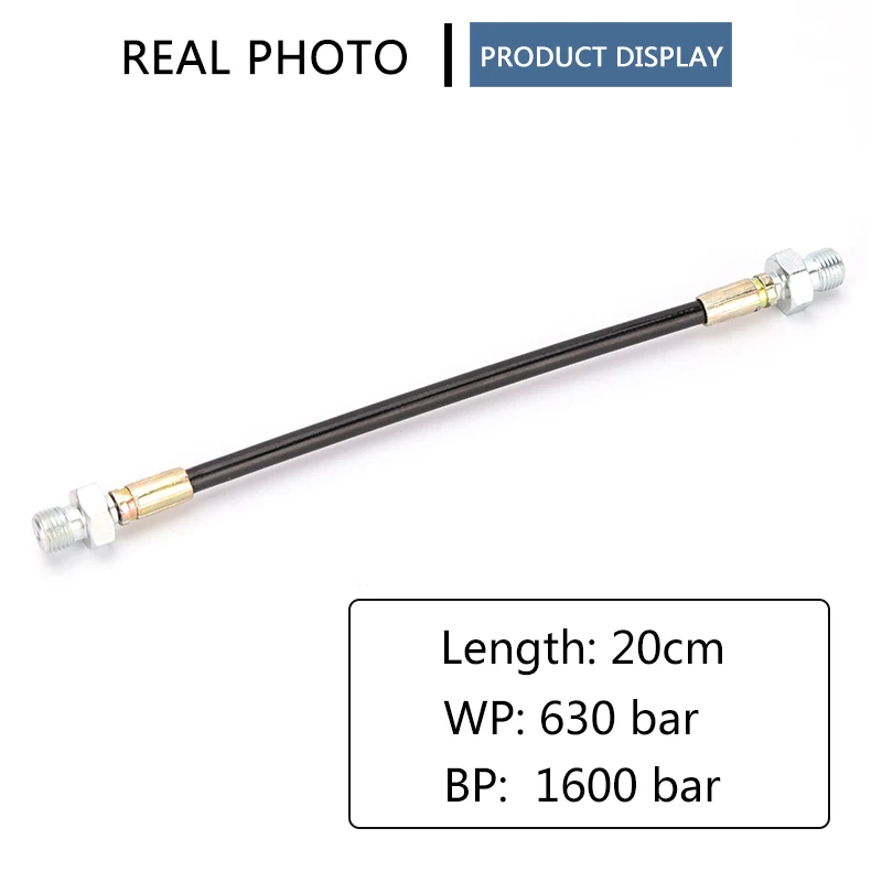 Tubo flessibile in nylon ad alta pressione lungo 20 cm Filettatura M10x1 40Mpa 400Bar 6000psi per pompa Scuba Diving Pneumatica Riempimento d\'aria