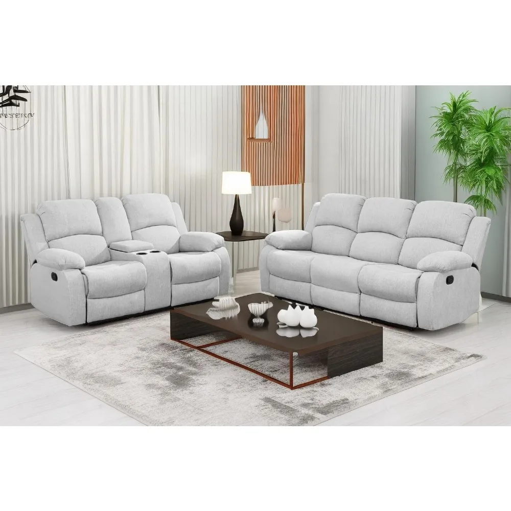 

Leather Recliner Sofa Set ,Loveseat Chair Furniture Sofa Set for Rv/House/Office/Theater Seating , Living Room Furniture Set