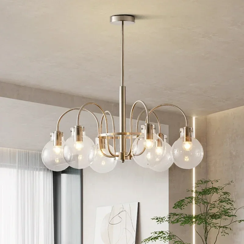 

Retro Bauhaus Chandelier LED Glass Hanging Lamp for Living Room Bedroom Shop Kitchen Designer Art Dining Table Hanging Lamp