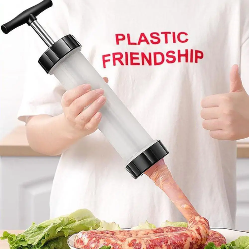 Hand Push Enema Machine Manual Household Plastic Enema Machine Large Sausage Making Hand Push Kitchen Tool Filling Meat Tools