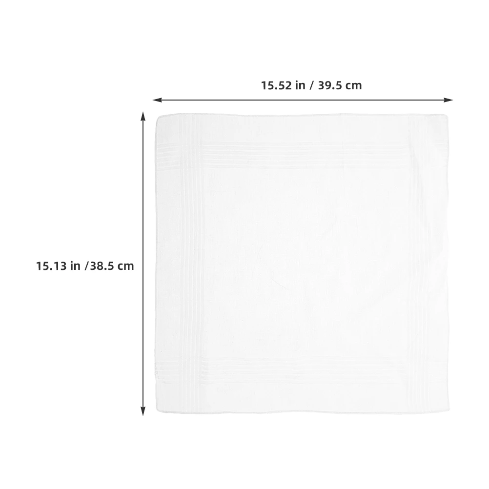 18 قطعة مناديل رجالي قطن أبيض عادي جيب مربع لطيف على الجلد لحفلات الزفاف والعطلات وتناول الطعام والمناسبات