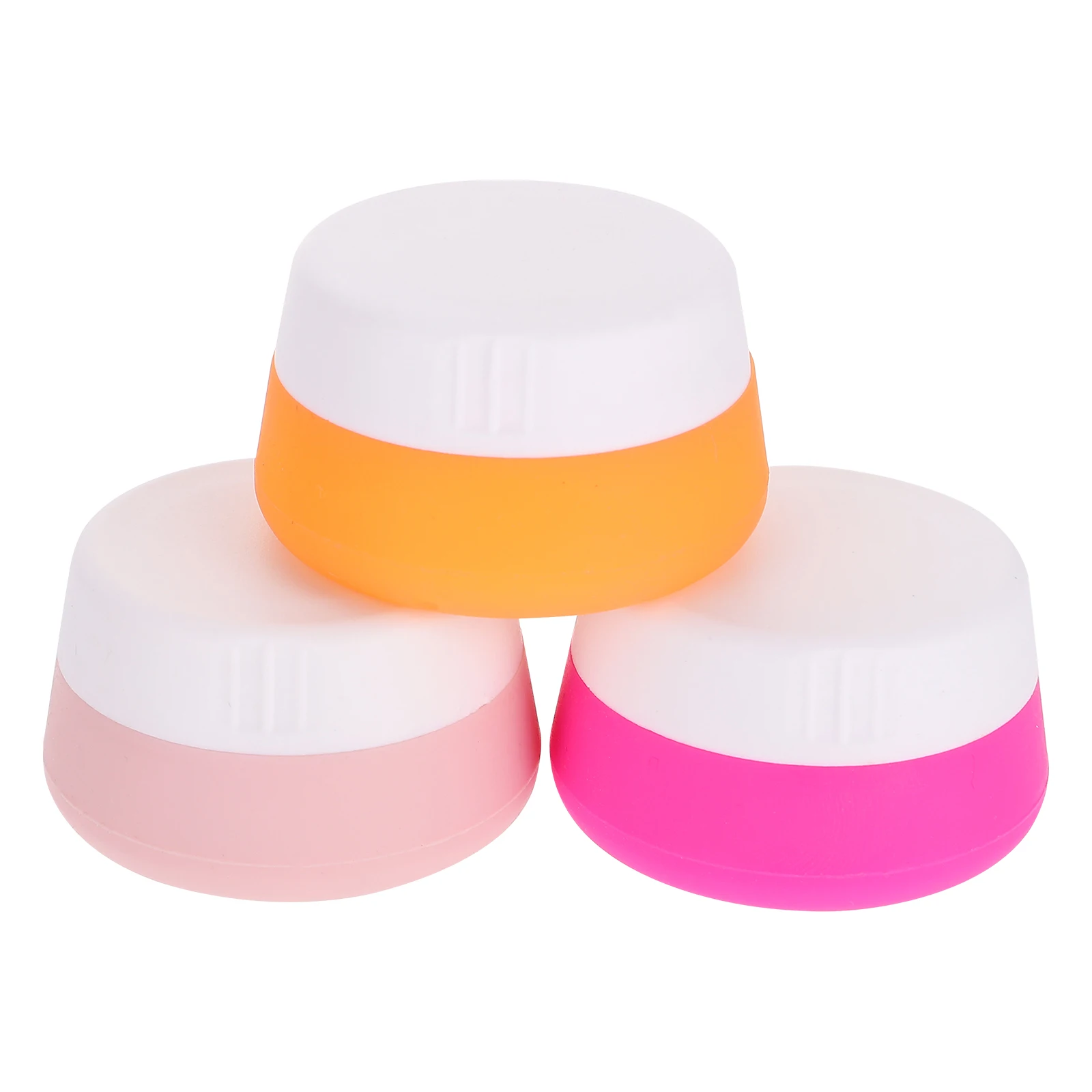 

3pcs Travel Containers Silicone Lotion Jars Sample Bottles Toiletries Vials Small Size Cosmetics Cream Oil Storage
