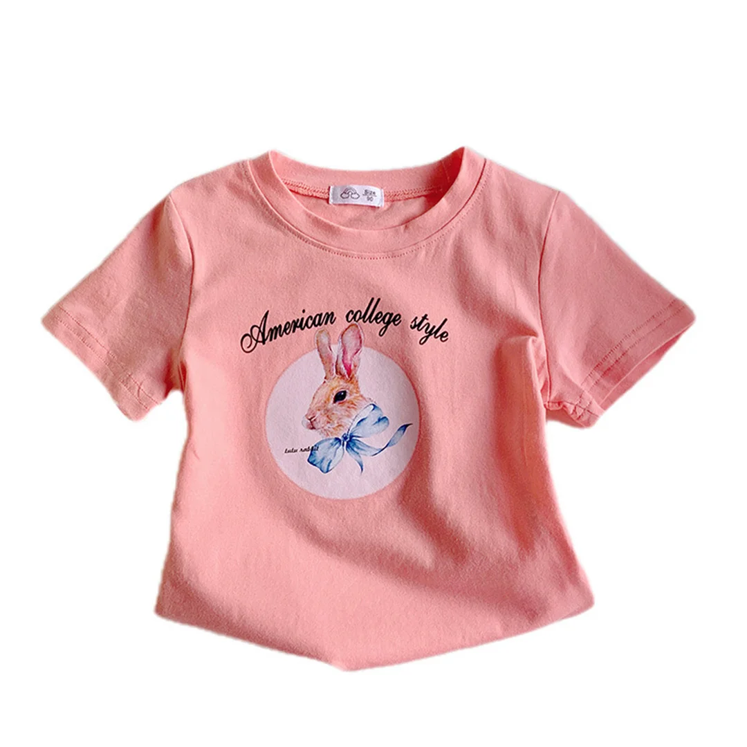 T-shirt Children's clothing Pure cotton Short sleeves summertime Breathable leisure lax T Lovely cartoon