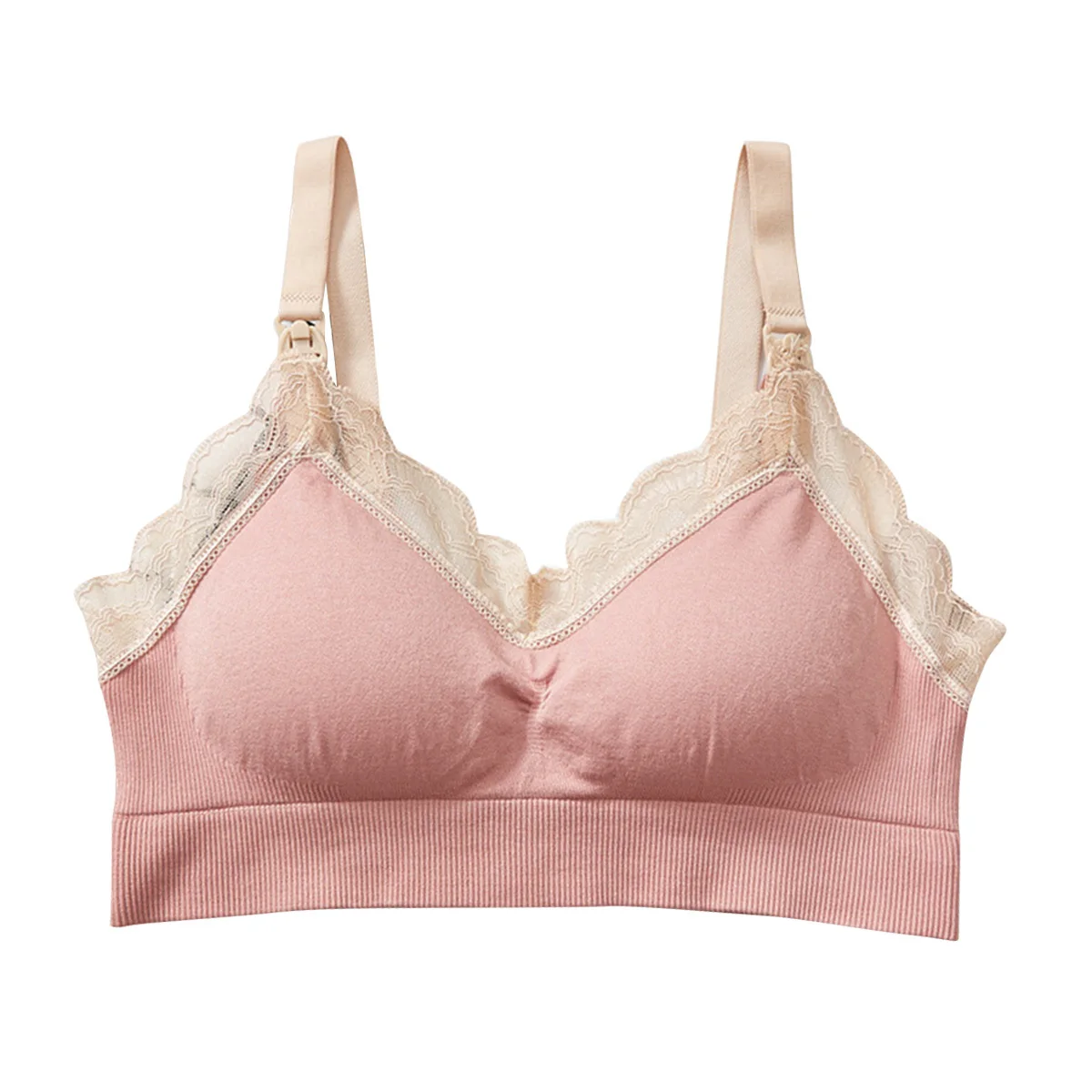 

1Pcs Wireless Bra Full Coverage Push Up Elegant for Pregnant Comfortable Pink Size Xl Bras