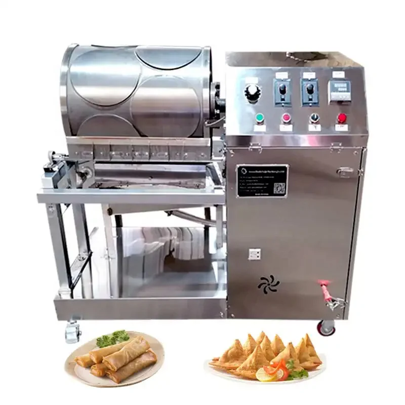 Commercial Rolling Wrapping Maker Paper Samosa Sheet Full Automatic Spring Roll Wrapper Make Machine