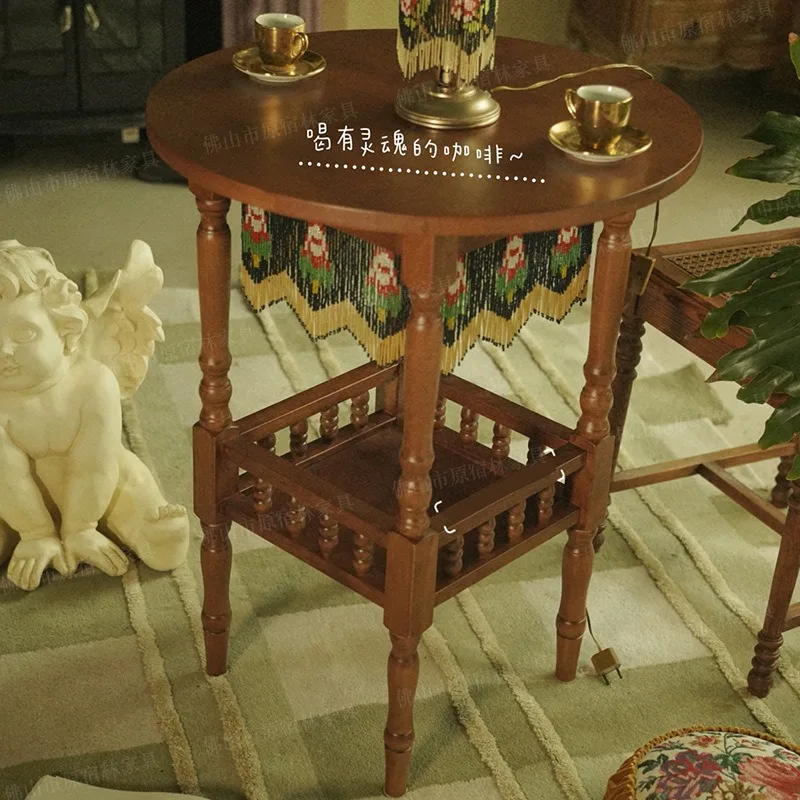 ستارة أليس روس الفرنسية ذات الخرز القديم وطاولة مستديرة وطاولة قهوة وشرفة صغيرة لشاي بعد الظهر في العصور الوسطى #3