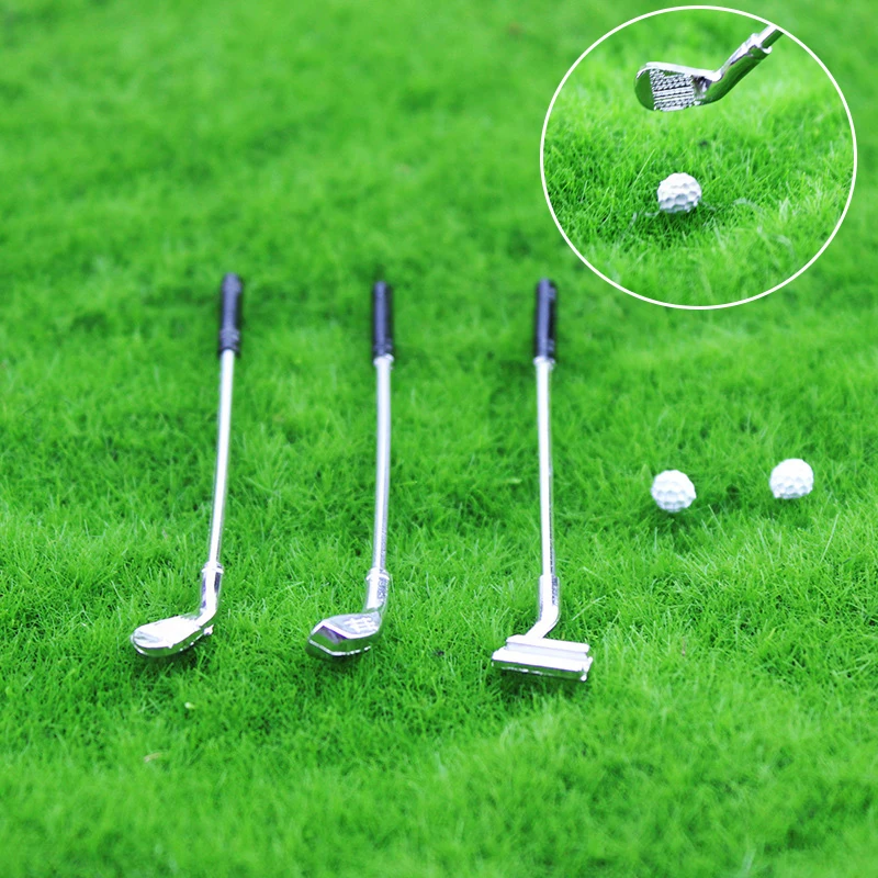 1Set 3pcs Golf Sticks with 2pcs Ball DollS Accessories Kids Toy Dollhouse Miniature Accessory Wholesale