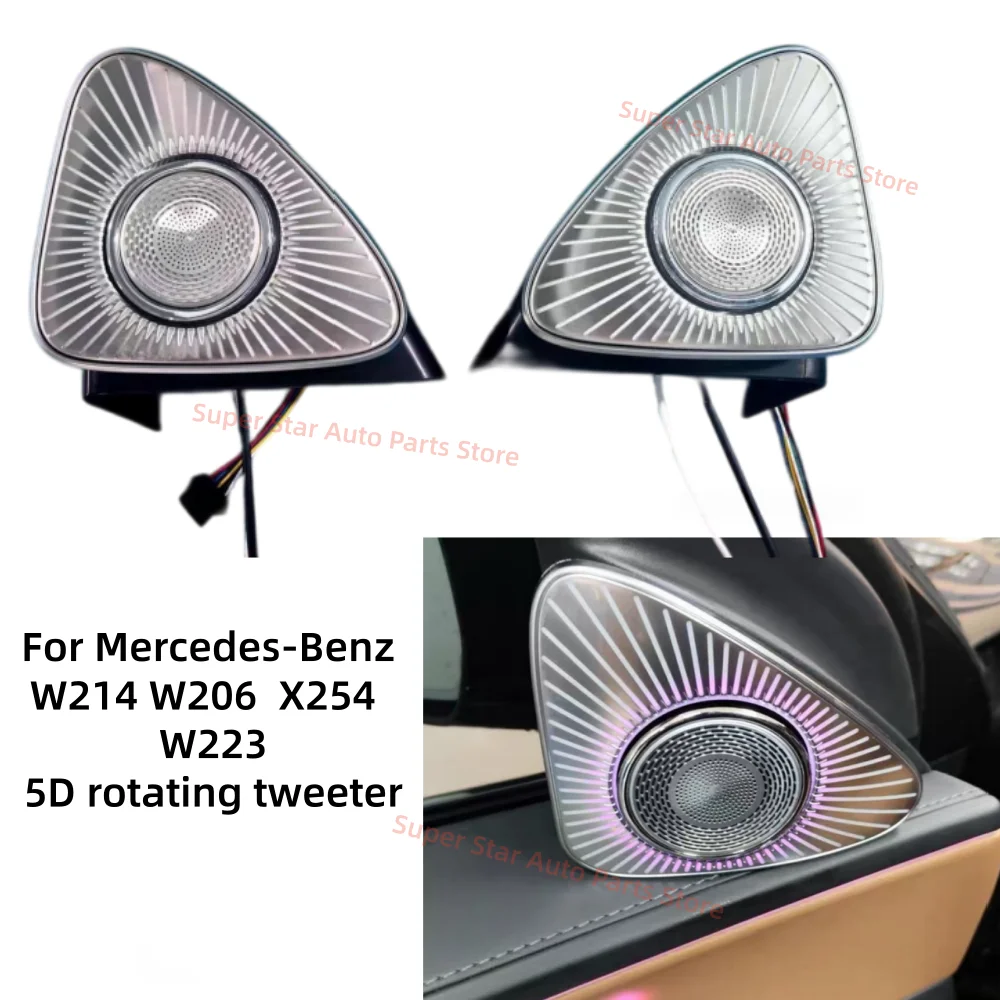 Automobile 5D Rotating Tweeter Speaker Upgrade Set For Mercedes‑Benz W214 W206 X254 W223 Lift High‑Tone Speaker Automobile parts