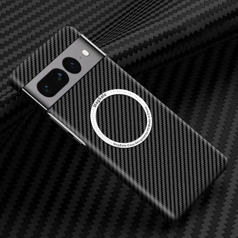 

For Google Pixel 9 8 7A Pro XL Magnetic wireless charging Luxury Real Aramid Carbon Fiber Phone ultrathin Protective cover