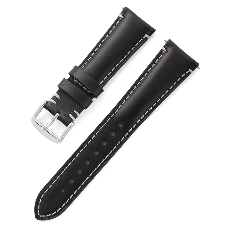 UTHAI High-end calfskin Watchbands universal 20mm 22mm 24mm for Samsung Watch Strap for Huawei Watch accessories