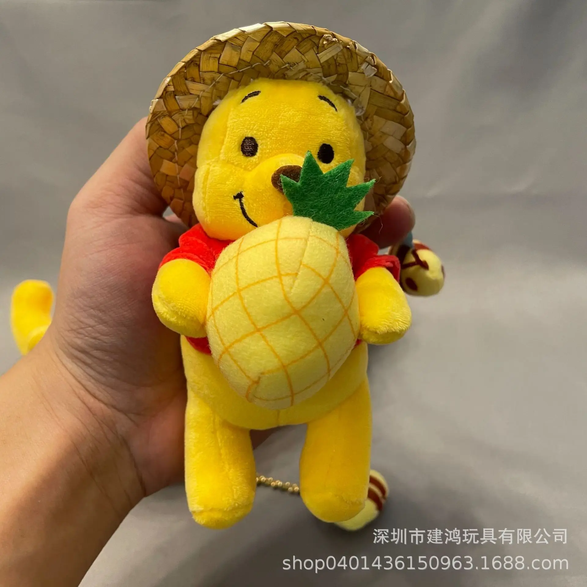 13Cm Disney Grashoed Ananas Poeh Beer Knuffel Pop Sleutelhanger Rugzak Rits Decoratie Besteed je feestdagen Strandpop