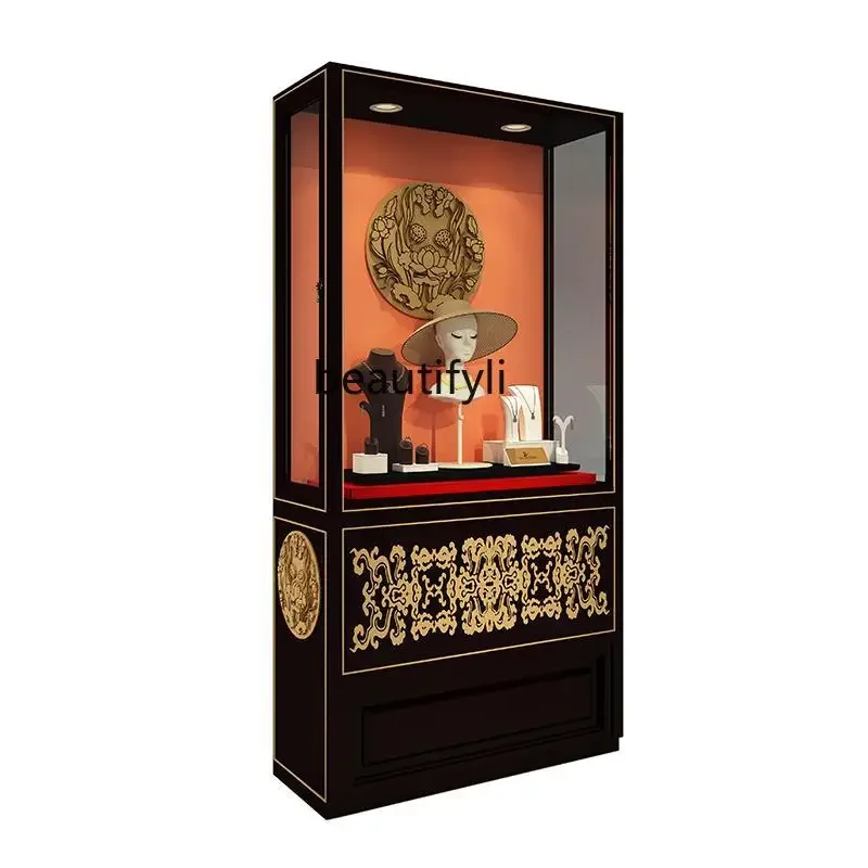 Store Display Cabinet Customized Wooden Jewelry Store Ceramic Fine Store Display Cabinet