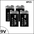 4PCS 9V 1100mAh