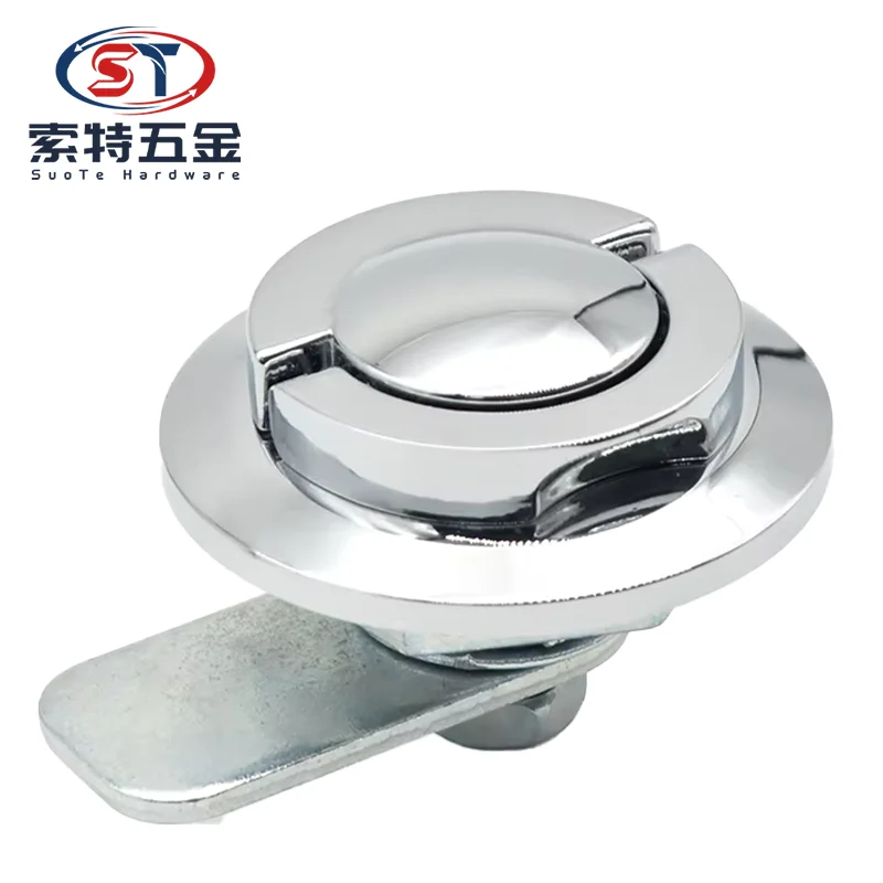 XK219 Zinc alloy press type folding handle cylinder lock for Tongue Mailbox lock Cabinet lock