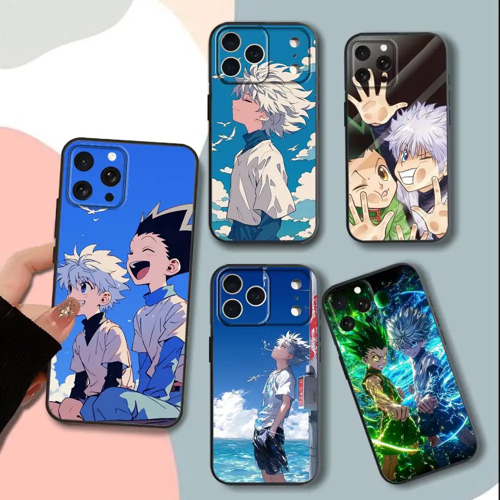 Cool Killua Z-Zoldyck Hunter Phone Case For iPhone 15,13,16,12,11,17,14,Plus,Pro,Max,XS,XR,X,SE,Mini,Soft Silicone Black Cover