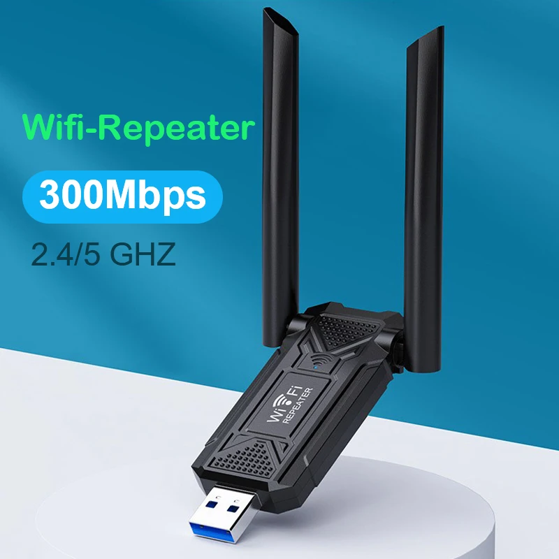 300Mbps واي فاي مكرر 2.4Ghz USB لاسلكي موزع إنترنت واي فاي موسع مكبر صوت أحادي الداعم طويلة المدى واي فاي مكرر نقطة الوصول #1