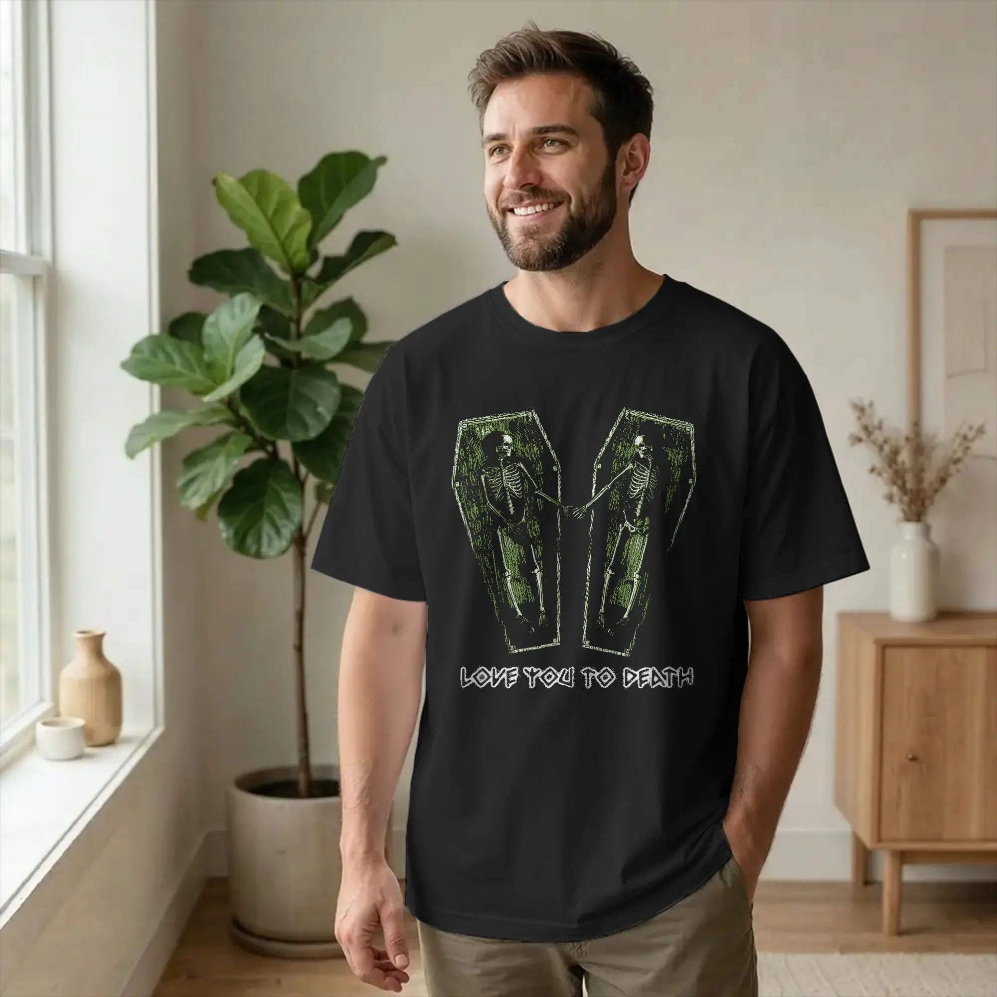 Crazy Types-O-Negatives Love You To Death T-Shirts Men Round Neck Cotton T Shirt Band Music Album Tee Shirt Original Clothing