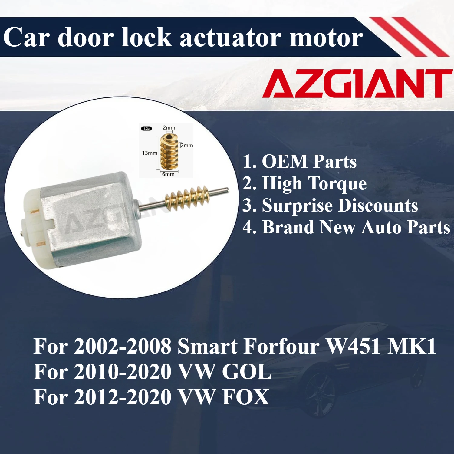 

For 2012-2020 VW FOX/GOL/Smart Forfour W451 MK1 2002-2008 Car door lock actuator motor Brand new, high-quality replacement parts