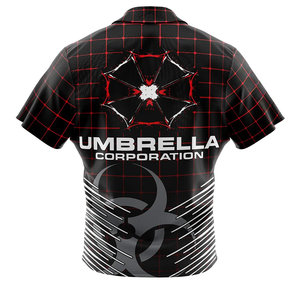 Umbrella Corp Resident Evil Button UpHawaiian ShirtFashion Trend Breathable Loose Versatile Casual Sports Summer Men