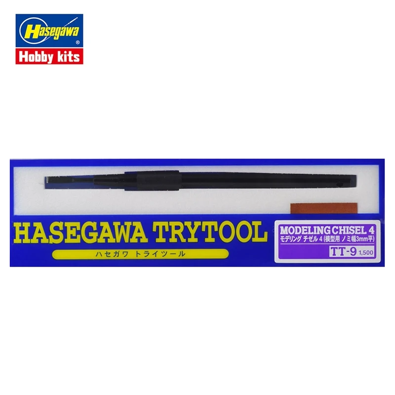 

HASEGAWA TRYTOOL TT-9 (71209) Modeling Chisel 4 Push Knife 3mm Fine Flat Chisel Single Edged Scoring Knife Plastic Model Tools