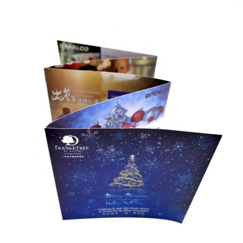 50 0.Zhang.Custom.Custom design trifold menu matte laminate trifold tri wallet flyer fold printing brochure insert cards