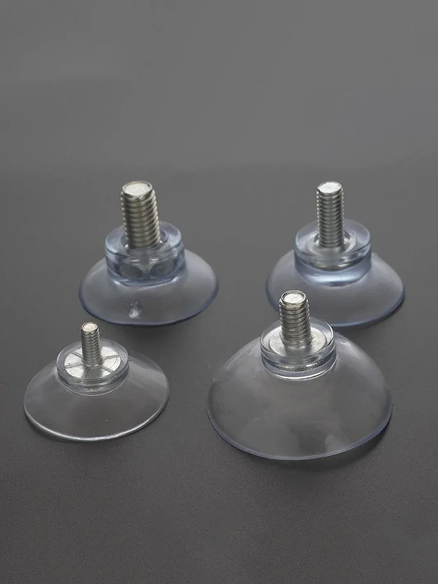 Ventouse transparente en caoutchouc à vis M6/M8, avec vis, support d'aspiration adhésif Extra fort